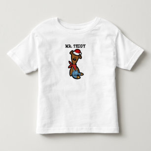 Teddy in Christmas funny costume Toddler T-Shirt