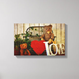 Teddy Love Canvas Print