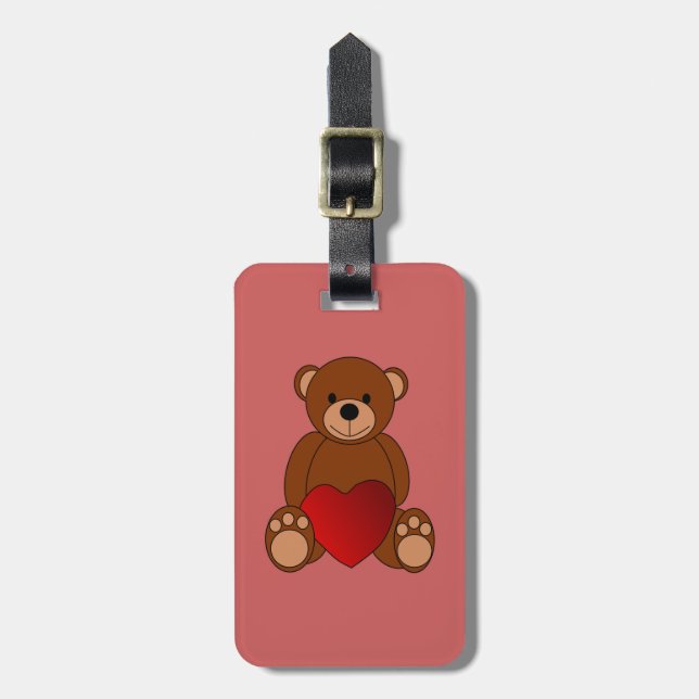 Teddy Love Luggage Tag (Front Vertical)