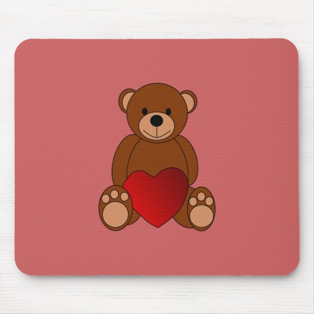 Teddy Love Mouse Mat (Front)