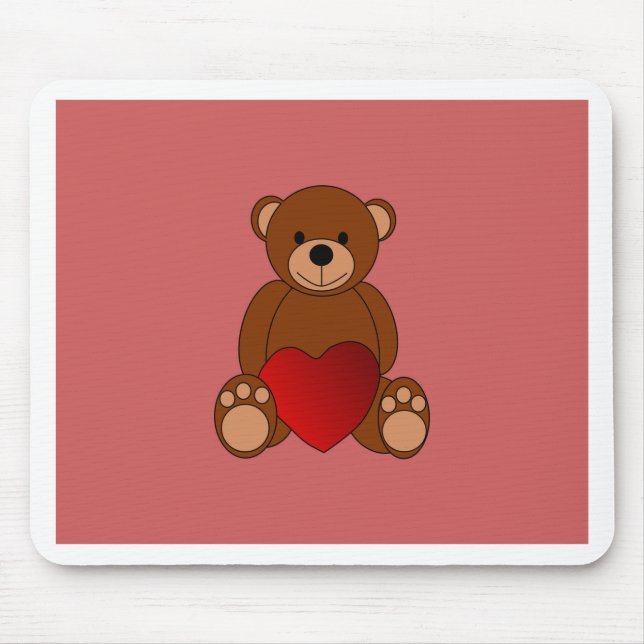 Teddy Love Mouse Mat (Front)