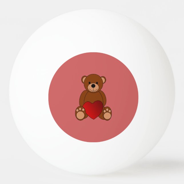 Teddy Love Ping Pong Ball (Back)