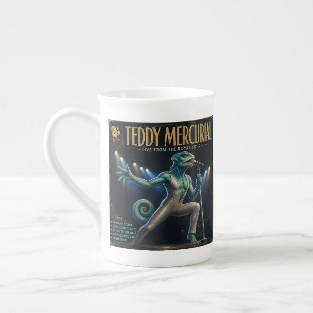 Teddy Mercurial Album: a Parody Bone China Mug (Left)