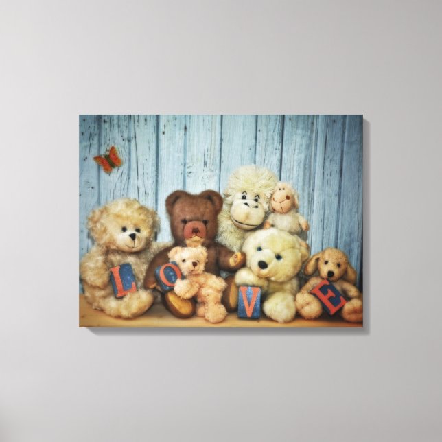 Teddy mit Freunde Canvas Print (Front)