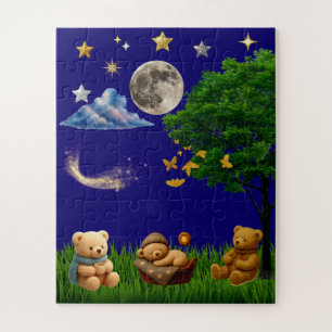 Teddy Night Park Aesthetic Jigsaw Puzzle