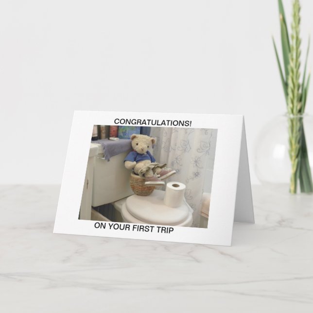 Teddy On Potty Card (Front)