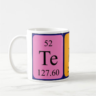 Teddy periodic table name mug