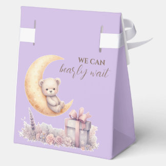Teddy Pink Bear We Can Bearly Wait Favour Box