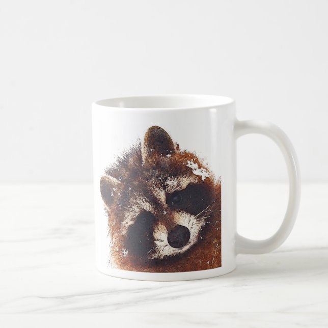 Teddy Racoon Coffee X 2 Mug (Right)