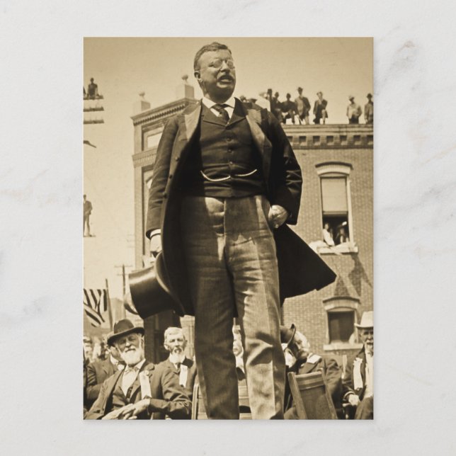 Teddy Roosevelt 1905 Stereoview Card Vintage (Front)