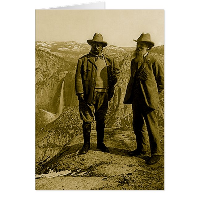 Teddy Roosevelt and John Muir at Glacier Point (Front)