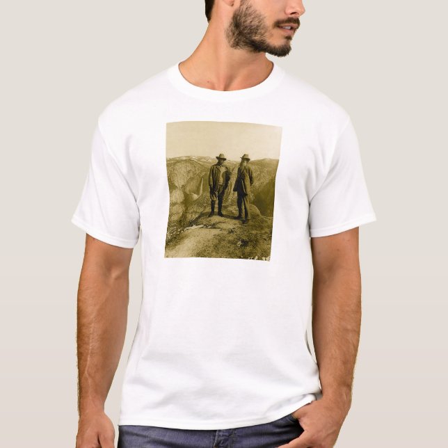 Teddy Roosevelt and John Muir at Glacier Point T-Shirt (Front)