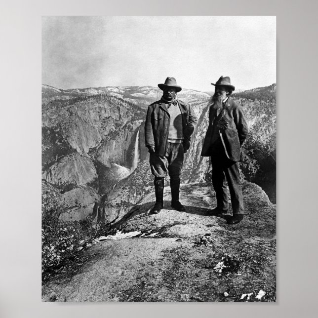 Teddy Roosevelt and John Muir - Glacier Point Poster (Front)