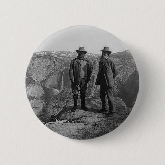 Teddy Roosevelt and John Muir in Yosemite 6 Cm Round Badge