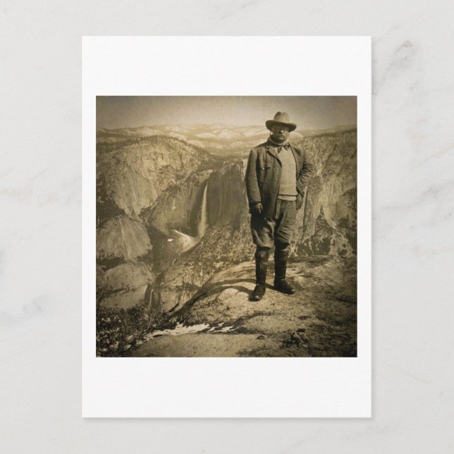 Teddy Roosevelt Glacier Point Yosemite Valley Postcard (Front)