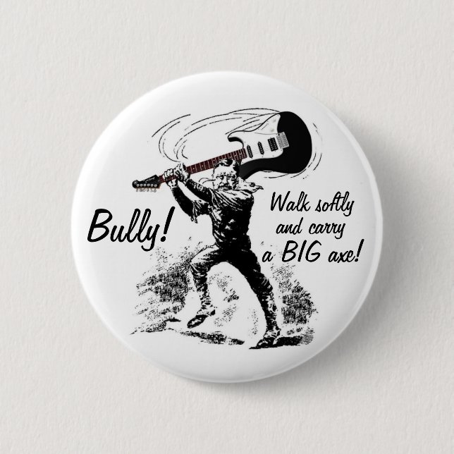 Teddy Roosevelt Guitar 6 Cm Round Badge (Front)