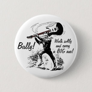 Teddy Roosevelt Guitar 6 Cm Round Badge