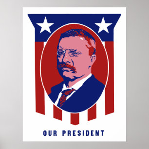 Teddy Roosevelt -- Our President Poster