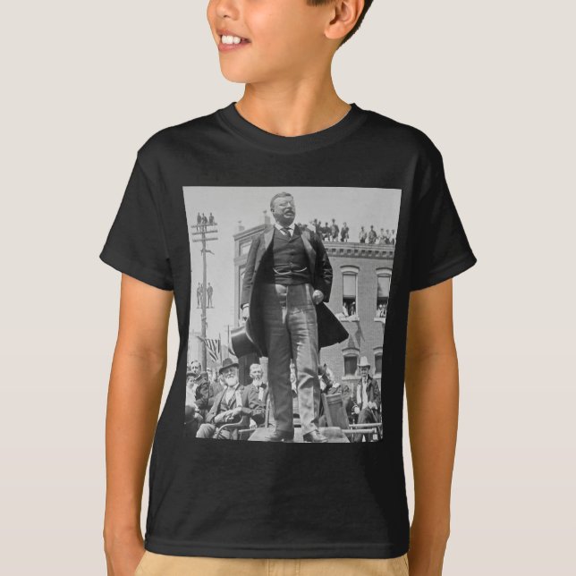 Teddy Roosevelt Stereoview Card 1905 Vintage T-Shirt (Front)