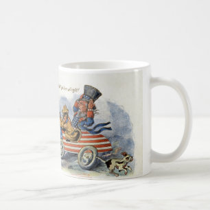 Teddy Roosevelt & Uncle Sam in Patriotic Auto Coffee Mug