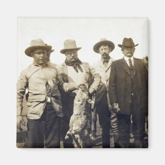 Teddy Roosevelt Wolf Hunting, 1905 Magnet