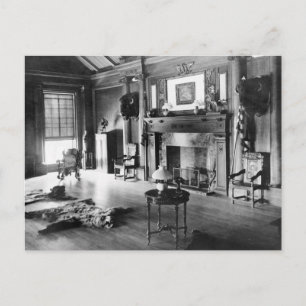 Teddy Roosevelt's Hunting Room, 1905 Postcard