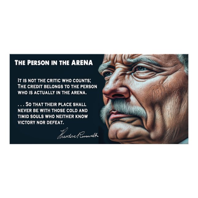 Teddy Roosevelt's Person in the ARENA Speech 1910 Photo Print (Front)