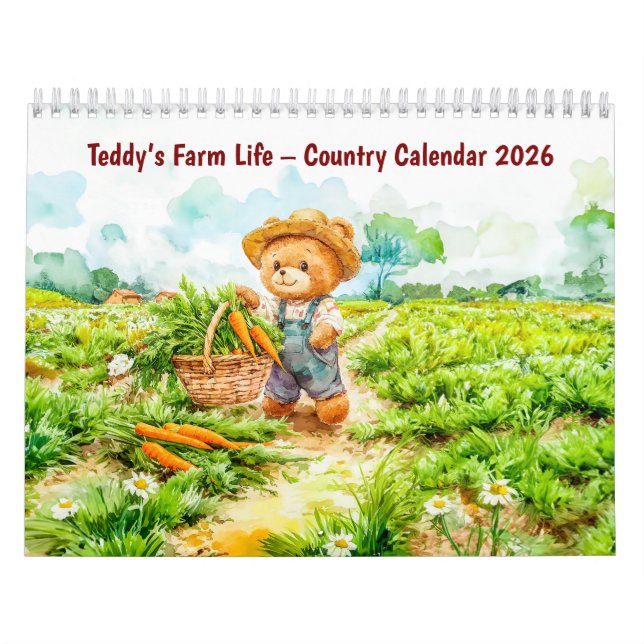 Teddy’s Farm Life – Country Calendar 2026 (Cover)