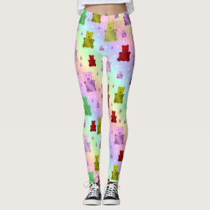 teddy,teddy bear, pastel, child + pattern, baby, r leggings