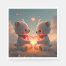 Teddy Time Together – Teddy Bear Art Art Napkin