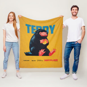 Teddy Vintage Graphic Fleece Blanket