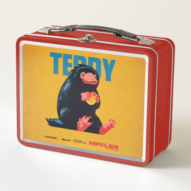 Teddy Vintage Graphic Metal Lunch Box (Front)