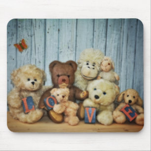 Teddy with friends mouse mat
