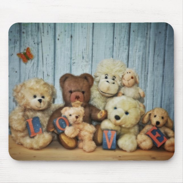 Teddy with friends mouse mat (Front)