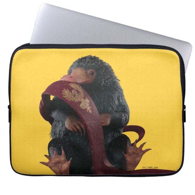 Teddy With Tie Graphic Laptop Sleeve (Front)
