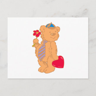 Teddybär Herz teddy bear heart Postcard
