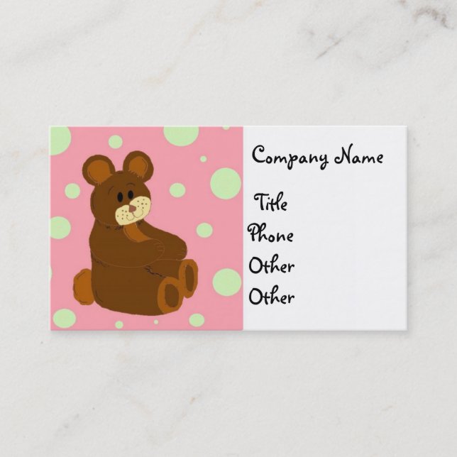 Teddybear Business Card (Front)