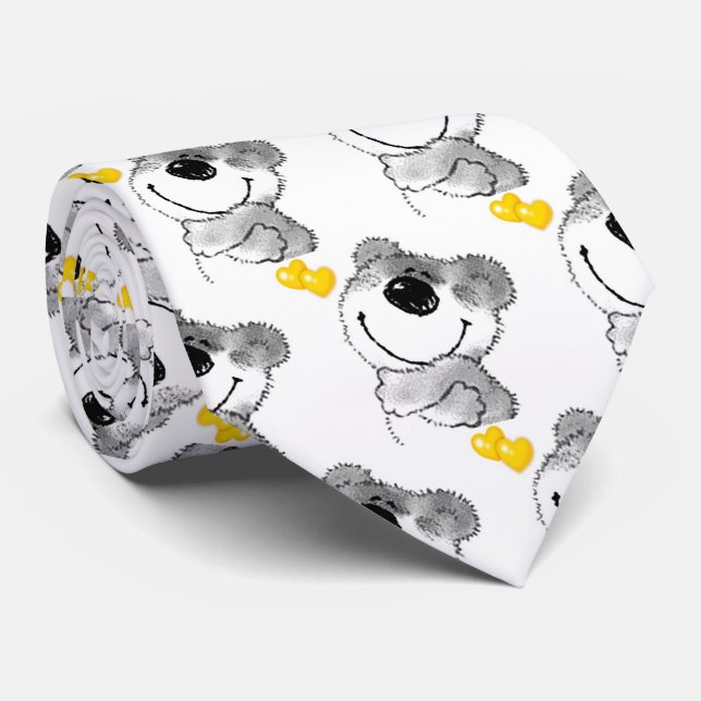 ***TEDDYBEAR HUGS TIE*** TIE FOR YOUR GUY (Rolled)
