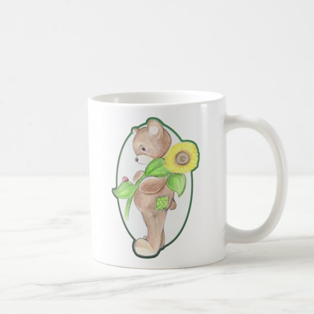 Teddybear, Ladybug, and Sunflower Mug (Right)