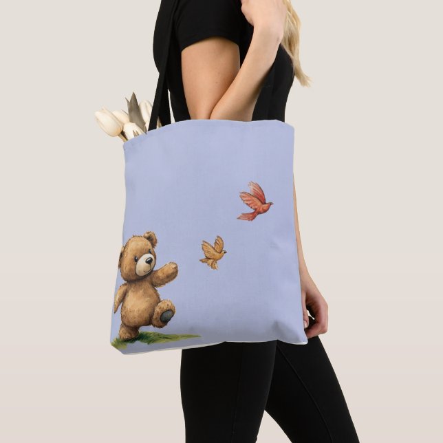 TEDDYBEAR WALKING Tote (Close Up)