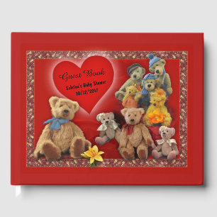 Teddybears Baby Shower (customisable) Guest Book