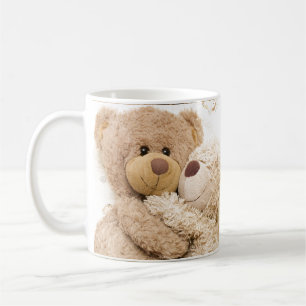 Teddylove, teddybears love,lovely,cute,fuzzy,warm coffee mug