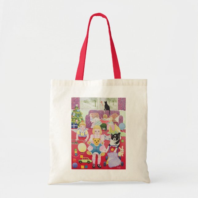 Teddy's Christmas Pyjamas Tote Bag (Front)