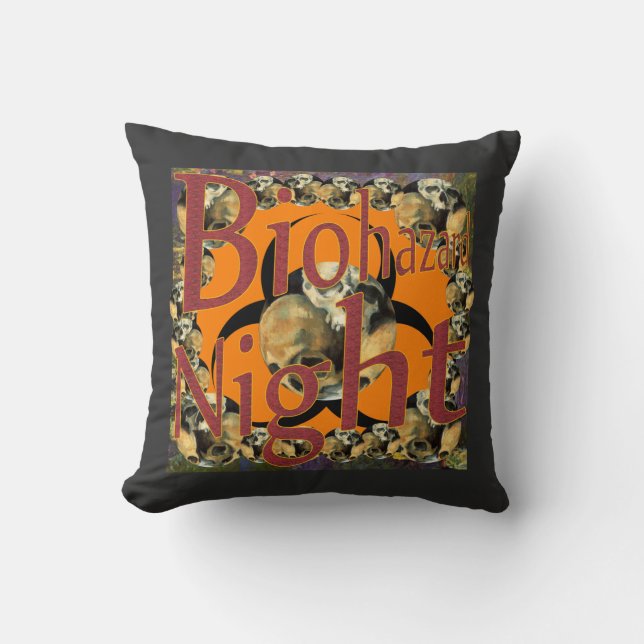 Ted's Pagan Tiki Shack Bar Enoteca Biohazard Night Cushion (Front)