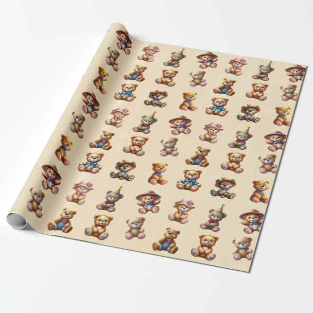 Teds Wrapping Paper (Unrolled)