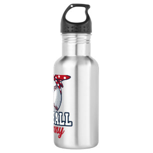 Tee Ball Granny Baseball Bow Vintage Shirt_1 532 Ml Water Bottle