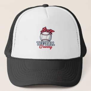 Tee Ball Granny Baseball Bow Vintage Shirt_1 Trucker Hat