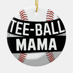 Tee-Ball Mama Funny Teeball Mum Ceramic Tree Decoration