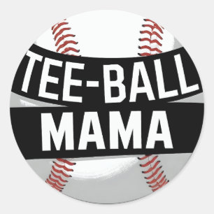 Tee-Ball Mama Funny Teeball Mum Classic Round Sticker
