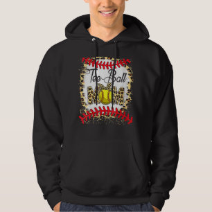 Tee Ball Mum Softball Leopard Bleached Mother's Da